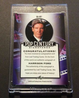 2019 Leaf Pop Century Metal - Harrison Ford - GREEN Wave Auto 1/1 - 1 of 1 2