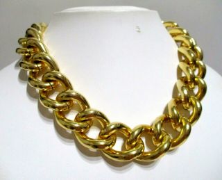 Christian Dior Haute Couture Runway Large Chunky Chain Link Designer Necklace