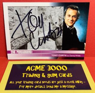 Unstoppable The Persuaders Tony Curtis Danny Wilde Oversize Cut Autograph Card.