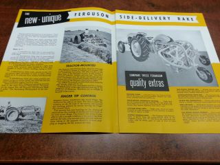 Harry Ferguson Tractor SIDE DELIVERY RAKE sales brochure 1949 2