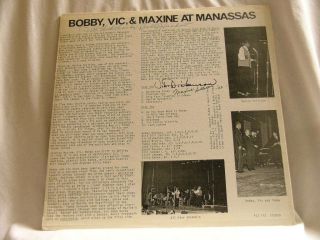 BOBBY HACKETT VIC DICKENSON Maxine Sullivan Live Manassas SIGNED autographed LP 2