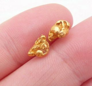 24ct Gold Heavy Gold Nugget Stud Earrings,  24k