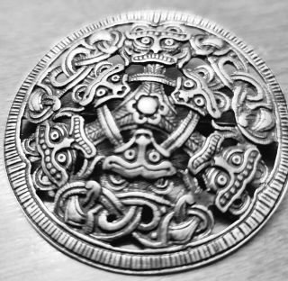 David Andersen Saga Series Sterling Silver Viking Period Shield Brooch