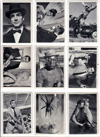 James Bond 007 Secret Agent Complete 66 Trading Card Set Made In 1965