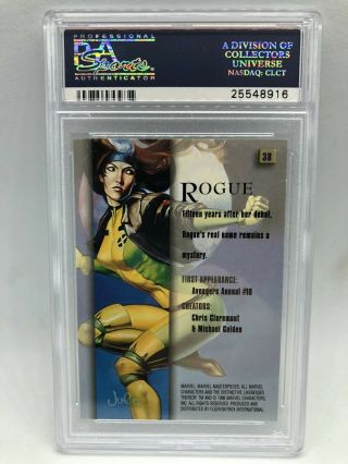 1996 Marvel Masterpieces Rogue PSA 10 (Population 1/2) Only 2 10’s 2
