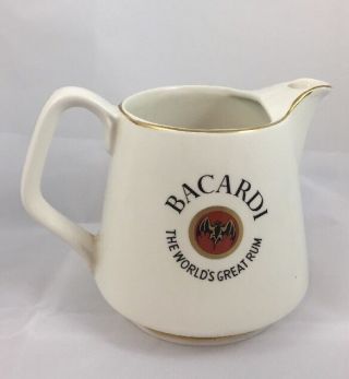 Bacardi Rum Labeled Ceramic Pub Pitcher - 24 Oz