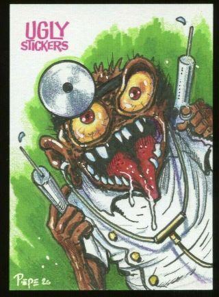 2020 Topps On - Demand 12: Ugly Stickers Sketch Card - Darrin Pepe