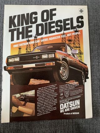 1982 Datsun King Cab Diesel Pickup Truck Ad By Nissan Marlboro Man Cigarettes Ad