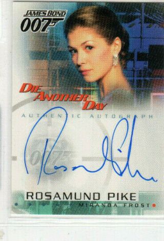 James Bond Card A5 Die Another Day Autograph Rosamund Pike