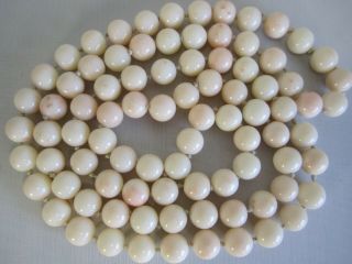 Vintage Natural Angel Skin Coral Bead Necklace 118.  5 Grams