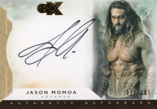 Czx Dc Heroes & Villains,  Jason Momoa Aquaman Autograph Card Jm - A1 50/105
