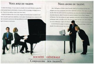Publicité Advertising 1988 (2 Pages) Banque Société Générale