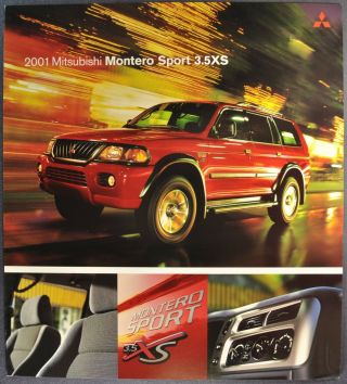 2001 Mitsubishi Montero Sport 3.  5xs Brochure Sheet 4x4 01