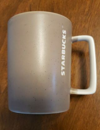 Starbucks 12 Oz Coffee Mug D Handle Tan W/white Handle 2016 Ceramic