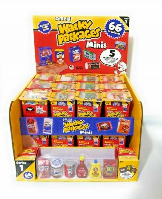 2020 Wacky Packages Minis Series 1 24 Cups Plus Full Display Box