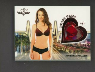 2020 Benchwarmer Red Foil Vegas Baby Premium Kimberly Phillips Heart Gems 1/1