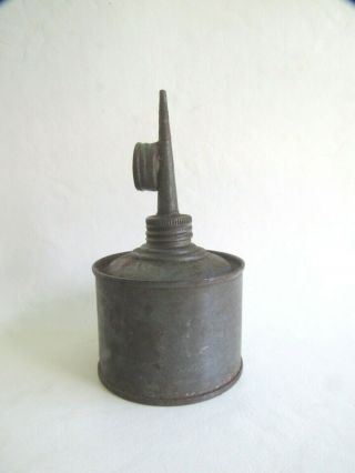 Unmarked Oil Can,  2 1/2 " D. ,  Abt.  5 " Tall.  Screw - On Cap / Spout