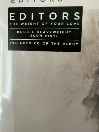 The Editors 2 x 180g Vinyl LP,  CD The Weight Of Your Love G/F NEW/SEALED 2