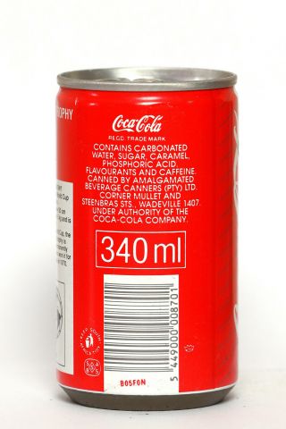 1990 Coca Cola can from South Africa,  Italia ' 90 / The World Cup Trophy 2