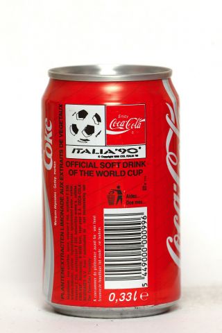 1990 Coca Cola Can From Belgium,  Italia 