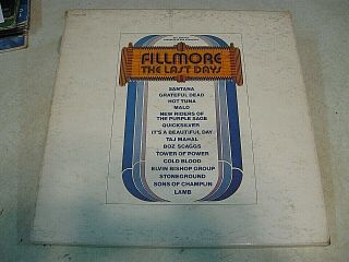 Fillmore The Last Days 3 Lp Boxed Set Usa 1972,  Inserts Ex Psych Rock