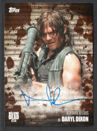 The Walking Dead Season 6 Autograph Card Mud Parallel Norman Reedus 41/50