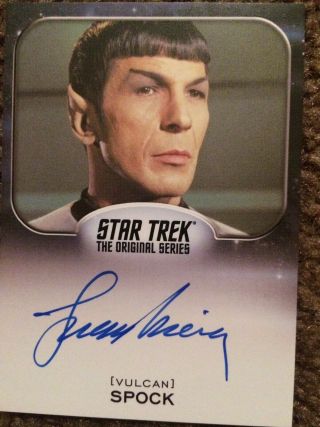 Star Trek Aliens Leonard Nimoy As Spock Autograph Card