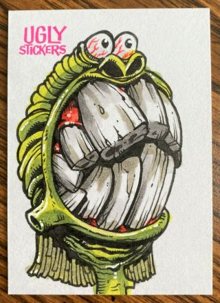 2020 Topps On - Demand 12 Ugly Stickers Artist Sketch Card 1/1 By Unknown Artist