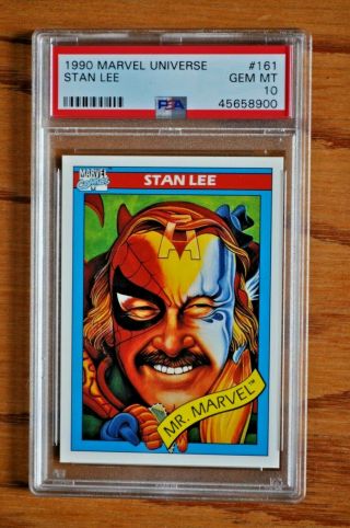 1990 Marvel Universe 1,  161 Stan Lee Card,  Psa Graded 10.