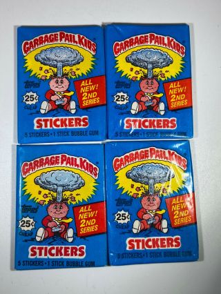 1985 Topps Garbage Pail Kids (series 2) Wax Pack Rare 4 Packs