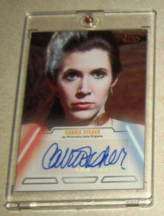 2013 Topps Star Wars Jedi Legacy Carrie Fisher Autograph Auto Leia Signature