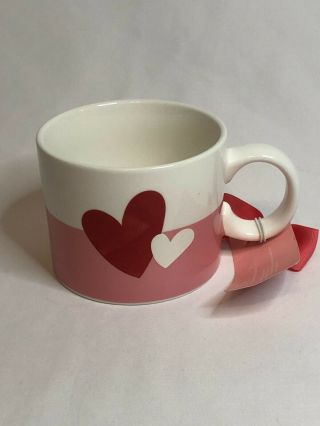 Starbucks Red Pink Hearts Ceramic Mug 2019 Pike Place Cafe Gift