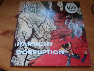 Napalm Death - Harmony Corruption - X 2 Lps,  Insert -