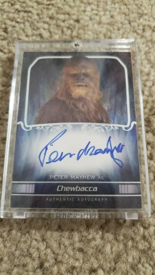Topps Star Wars Masterwork Peter Mayhew As Chewbacca Auto Card