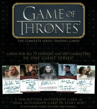 2020 Rittenhouse Game Of Thrones The Complete Series Trading Cards Box 10/16