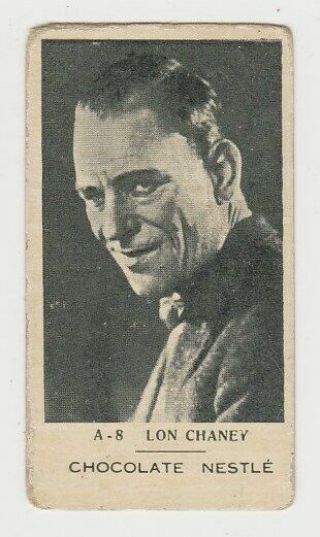 Lon Chaney 1920s Chocolate Nestle Film Stars Trading Card From Uruguay A - 8