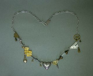 Thomas Mann Design Artisan Sterling Silver And Bronze Techno Romantic Necklace