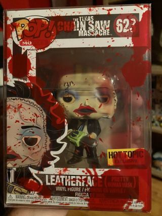 Funko Pop Texas Chainsaw Massacre Hot Leatherface Topic Exc.  623 W/ Protector