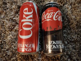 Stranger Things Coca - Cola & Coke Zero 1985 Limited Edition Cans 16oz