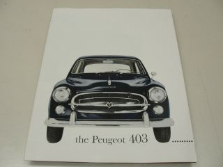 1960 The Peugeot 403 Sales Brochure