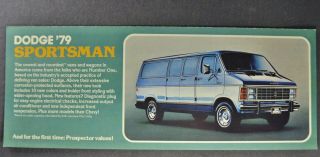 1979 Dodge Sportsman Wagon Van Truck Brochure Prospector 79