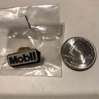 Vintage Enamel Mobil Oil Gas Fuel Lapel Pin Hat Pin Badge 3/4 Inch Size Brandnew