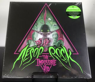 Aesop Rock - The Impossible Kid - Neon Green And Pink 2xlp Vinyl Record,  Poster