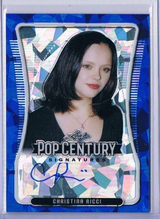 2020 Leaf Pop Century Christina Ricci Signatures Auto Autograph Blue /7