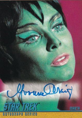 Star Trek The Series (tos) - Autograph Card A78 Yvonne Craig As Marta
