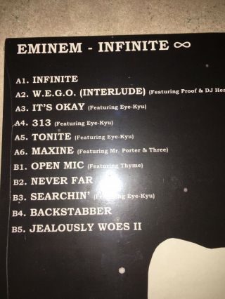 Eminem Infinite Lp,  2013 France,  limited Ed Title Of Lp On Spline, 3