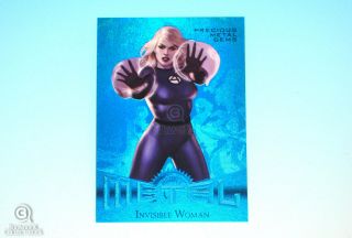 2013 Marvel Fleer Retro Invisible Woman Blue Pmg Precious Metal Gems Card 2/50