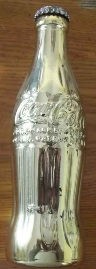 Vintage Rare Coca Cola Coke Hobbleskirt Gold Bottle 6 Oz Glass 56 - 11