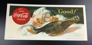 Coke Coca Cola Sprite Vintage Ink Blotter 1953 Fresh 8