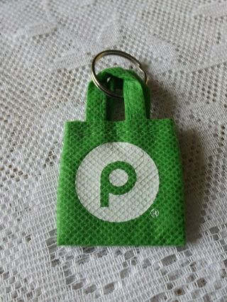 Publix Supermarket Mini Reusable Grocery Shopping Bag Keychain